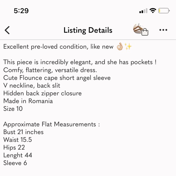 ASOS Midi dress Flounce Cape Angel Sleeve Pockets V neckline Navy blue Sz 10 - Picture 15 of 15